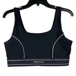 Fabletics Impact Piped Sports Bra Womens Size Xsmall‎ (see measurements) Black